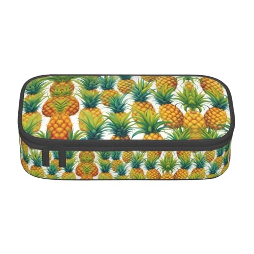 ASSORT Großes Federmäppchen mit exotischem tropischem Ananas-Druck, Schreibwaren-Organizer, Tasche mit Reißverschluss, für Büro und Uni ASSORT Großes Federmäppchen mit exotischem tropischem Ananas-Druck, Schreibwaren-Organizer, Tasche mit Reißverschluss, für Büro und Uni von ASSORT