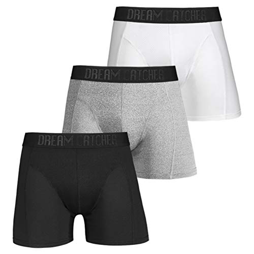 ASTEORRA Sport Unterhosen Männer Polyester Boxershorts Herren Sportunterwäsche Schnelltrocknende Atmungsaktiv 5er Pack XXL von ASTEORRA