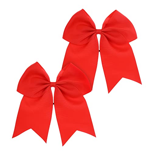 2 Stücke Haargummis Haarschleife Mädchen Cheering Bows Bulk Big Hair Bows Damen Giant Cheerleading 8 Inch für Mädchen Giant Cheerleading Pferdeschwanzhalter Teen Ribbons Team Geschenke für Softball von ASTER