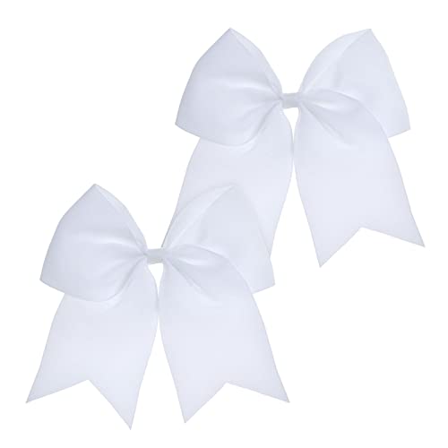 ASTER 2 Stück Schleife Groß Haarschleife Damen Cheerleading Bows Bulk Big Hair Bows Giant Cheerleading Bows 8 Zoll Kleinkinder Mädchen Cheerleading Pferdeschwanzhalter Teen Hair Ribbons Team Geschenke von ASTER