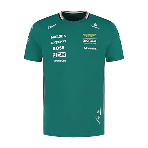 ASTON MARTIN F1 2025 Fernando Alonso Team T-Shirt für Herren Grün - Größe: M von ASTON MARTIN