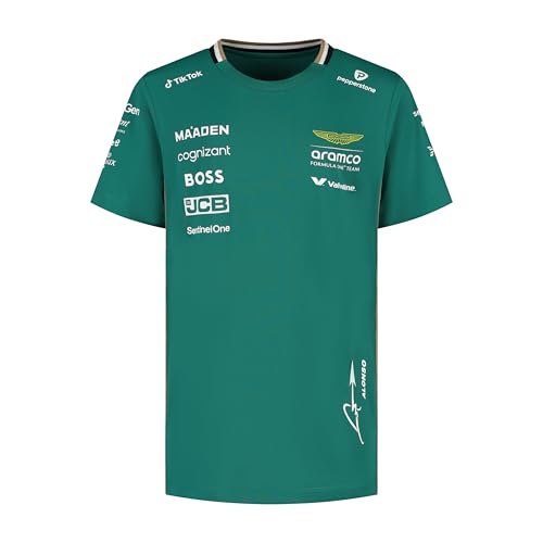 Aston Martin F1 2025 Kinder Alonso Team T-Shirt Grün - Größe: 152 von Aston Martin