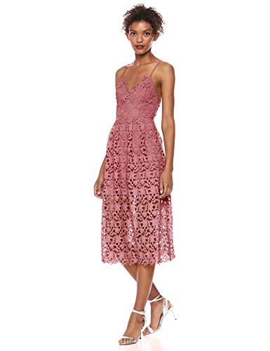 ASTR the label Damen Women's Sleeveless Lace Fit & Flare Midi Dress Kleid, Pink Mauve, Mittel ASTR the label Damen Women's Sleeveless Lace Fit & Flare Midi Dress Kleid, Pink Mauve, Mittel von ASTR the label