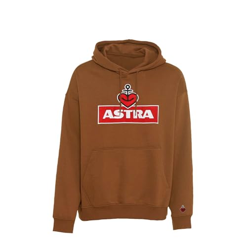 ASTRA Bier Kapuzenpullover, Hoodie, Kapuzensweater, braun, mit Bestickung auf Brust und Ärmel (1002900, DE/NL/SE/PL, Alphanumerisch, L, Regular, Regular) von ASTRA