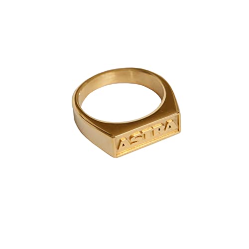 ASTRA Bier Siegelring Herrenring Fingerring für Herren, aus Edelstahl, mit hochgeprägtem Schriftzug (20 mm) von ASTRA