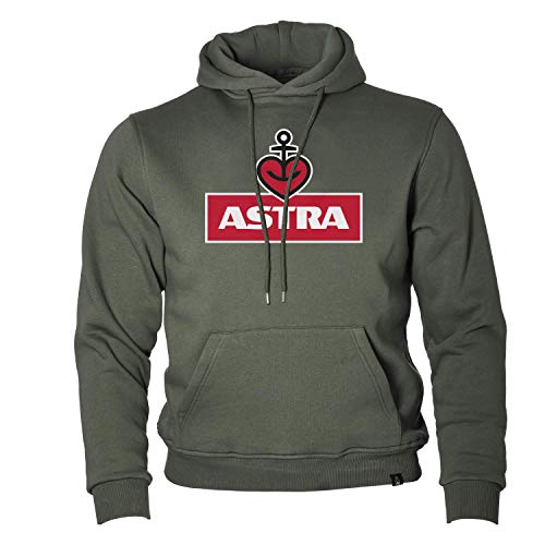 ASTRA Hoodie Unisex, Oliv, bequemer Pullover mit Kapuze, Cooler Kapuzen-Pulli mit Aufdruck, für Damen & Herren, Sweater aus St.Pauli (3XL) von ASTRA