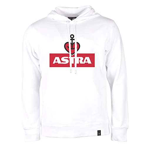 ASTRA Hoodie Unisex, weiß, bequemer Pullover mit Kapuze, Cooler Kapuzen-Pulli mit Aufdruck, für Damen & Herren, Sweater aus St.Pauli (XXL) von ASTRA