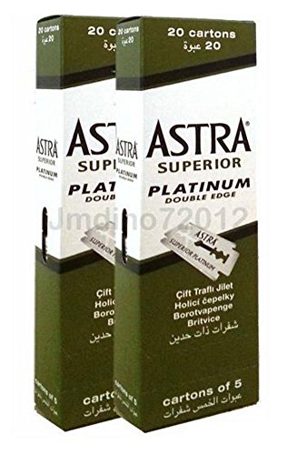 Astra Superior Platinum Double Edge Shaving Razor Blades 200 pcs Barber Favored by Astra von ASTRA