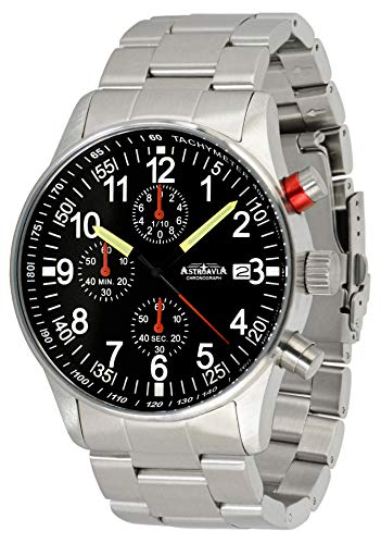 ASTROAVIA Chronograph Herren-Armbanduhr, Quarz, 40 mm, N97S, Armband ASTROAVIA Chronograph Herren-Armbanduhr, Quarz, 40 mm, N97S, Armband von ASTROAVIA