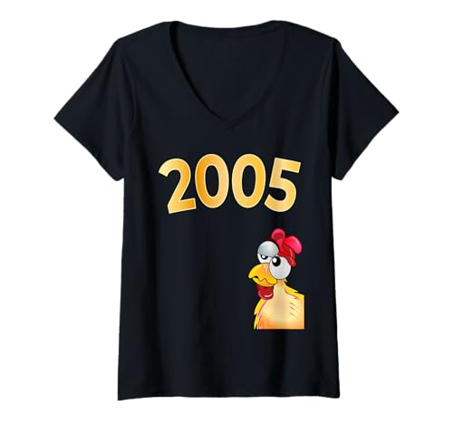 Damen Hühner Herzlichen Glückwunsch Geburtstag 2005 T-Shirt mit V-Ausschnitt Damen Hühner Herzlichen Glückwunsch Geburtstag 2005 T-Shirt mit V-Ausschnitt von ASTROLOGY ZODIAC FUNNY BIRTHDAY PERSONALITY