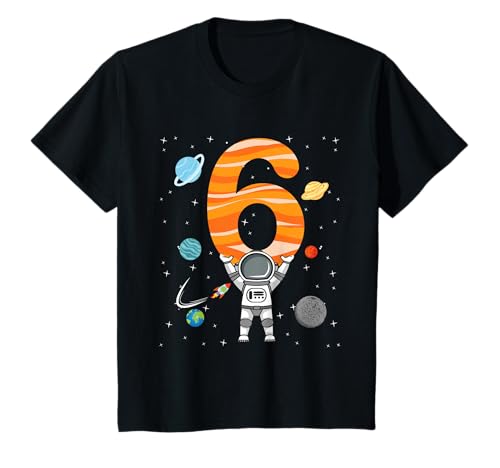 Kinder Astronaut Shirt 6. Geburtstag Weltraum Für Jungen 6 Jahre T-Shirt Kinder Astronaut Shirt 6. Geburtstag Weltraum Für Jungen 6 Jahre T-Shirt von ASTRONAUT KINDERGEBURTSTAG GESCHENKE