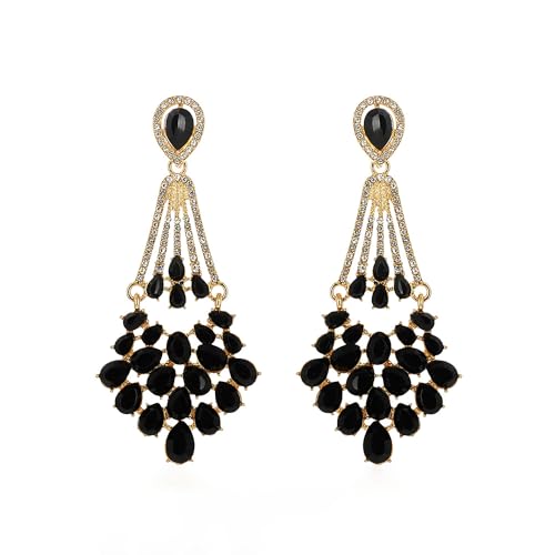 ASTRUE Geschichtete Fransen Strass Quaste Ohrringe Damen Funkelnde Wasserfall Kristall Statement Hochzeit Braut Party Baumeln Ohrring für Braut Brautjungfern, Zink, Kristall ASTRUE Geschichtete Fransen Strass Quaste Ohrringe Damen Funkelnde Wasserfall Kristall Statement Hochzeit Braut Party Baumeln Ohrring für Braut Brautjungfern, Zink, Kristall von ASTRUE