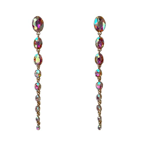 ASTRUE Lange schillernde Strass-Kronleuchter-Ohrringe, luxuriöse Glitzer-Ohrringe für Brautschmuck, Hochzeit, Party ASTRUE Lange schillernde Strass-Kronleuchter-Ohrringe, luxuriöse Glitzer-Ohrringe für Brautschmuck, Hochzeit, Party von ASTRUE