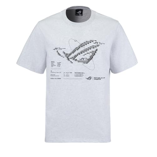 ASUS Unisex CT1014 ROG PIXELVERSE T-Shirt, Grau, L von ASUS