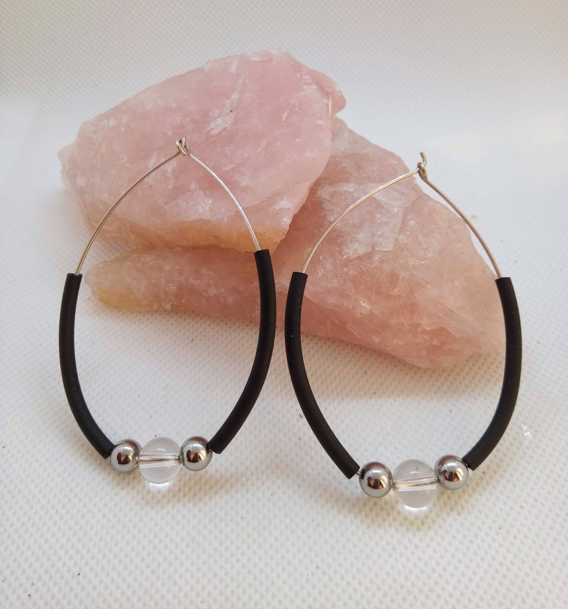 Moderne Ohrringe Lange Silber Statement Gummi Schmuck Versandkostenfrei Moderne Ohrringe Lange Silber Statement Gummi Schmuck Versandkostenfrei von ASUlrichDesign