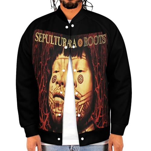 ASVIL Sepultura Roots Logo Herren Leichte Dünne Bomberjacke Jacke Herrenjacke Fans Merch Langarm Neuheit Tops Für Männer Band von ASVIL