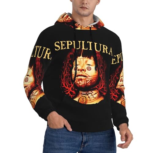ASVIL Sepultura Roots Logo Pullover Herren Kapuze Hoodie Sweatshirt Langarm Kapuzenpullover für Männer Fan Merch Top mit Tasche ASVIL Sepultura Roots Logo Pullover Herren Kapuze Hoodie Sweatshirt Langarm Kapuzenpullover für Männer Fan Merch Top mit Tasche von ASVIL