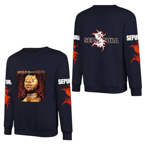 ASVIL Sepultura Roots Pullover Herren Crewneck Sweatshirt Langarm Sweater Geschenke für Männer Fan Merch Top von ASVIL