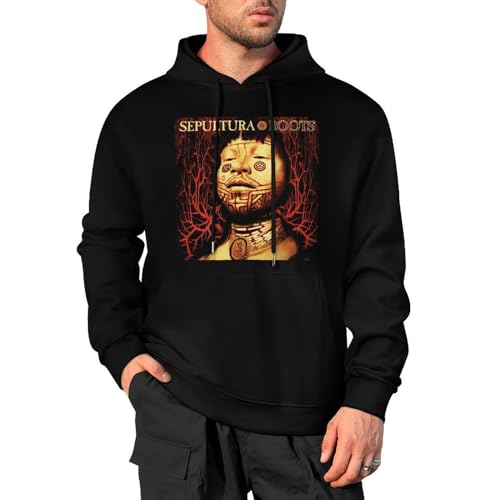 ASVIL Sepultura Roots Pullover Herren Kapuze Hoodie Sweatshirt Langarm Kapuzenpullover Geschenke für Männer Fan Merch Top mit Tasche von ASVIL