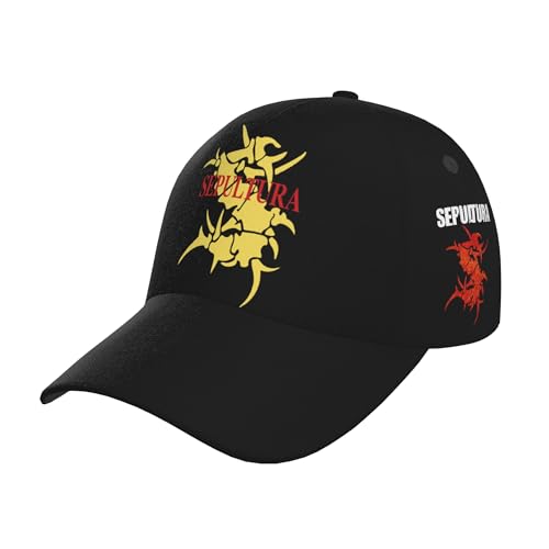 ASVIL Sepultura Roots Schwarz Baseball Cap Herren Damen Verstellbare Kappe Basecap Mützen Outdoor Baseballkappe Hat für Männer Frauen von ASVIL