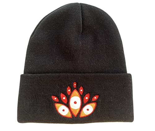 ASVP Shop Amphibia Darcy Beanie, bestickt, Schwarz, Schwarz von ASVP Shop