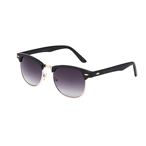 ASVP Shop Designer-Sonnenbrille für Herren und Damen, mit Hornrand, klassischer Retro-Stil, UV400-Schutz (Schwarzes Gold) von ASVP Shop