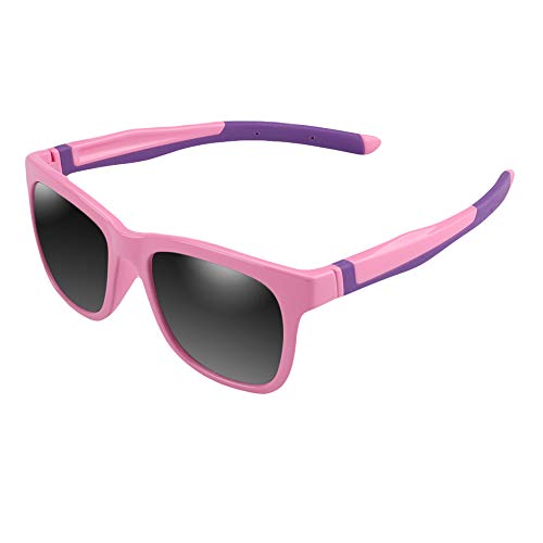 ASVP Shop Gummi Kids Polarized Sonnenbrillen mit Strap Shades Brillen für Jungen Mädchen Baby und Kinder im Alter von 3-10 von ASVP Shop