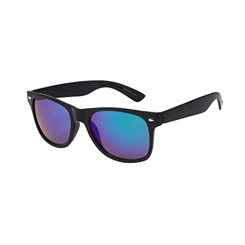 ASVP Shop Hochwertige Sonnenbrille Retro Vintage Unisex Brille für Männer und Frauen Schwarzer Spiegel (WF13) von ASVP Shop