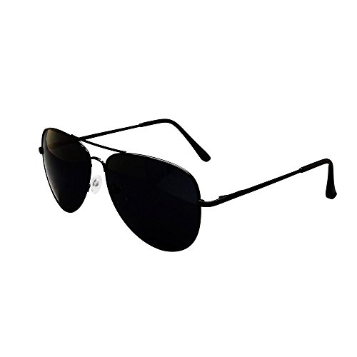 ASVP Shop Sonnenbrille im Pilotendesign, Unisex, im Retro-Stil der 80er Jahre, UV400, schwarz von ASVP Shop