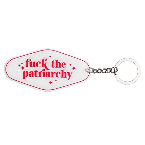 Fuck The Patriarchy Feminist Schlüsselanhänger, Motel Schlüsselanhänger, Retro Schlüsselanhänger, Frauen Empowerment, gemischt, Einheitsgröße von ASVP Shop
