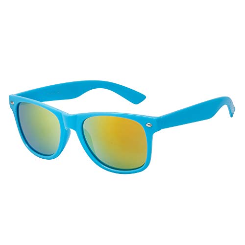Kinder-Sonnenbrille für Mädchen und Jungen, klassischer Stil, UV-400-Schutz, Blau von ASVP Shop