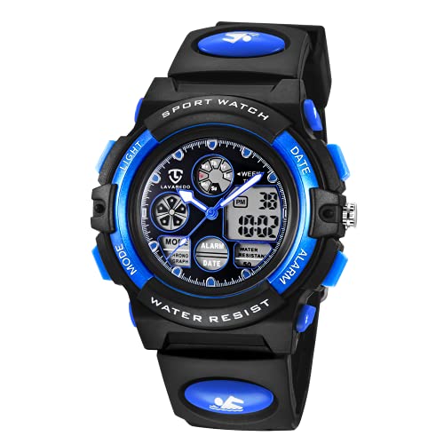 aswan watch Digitaluhr Kinder Mädchen Jungen mit Wecker,Stoppuhr,LED Licht,Datum-Sport Armbanduhr mit Silikonarmband von aswan watch