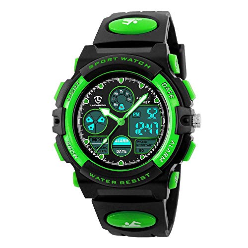 aswan watch Digitaluhr Kinder Mädchen Jungen mit Wecker,Stoppuhr,LED Licht,Datum-Sport Armbanduhr mit Silikonarmband von aswan watch