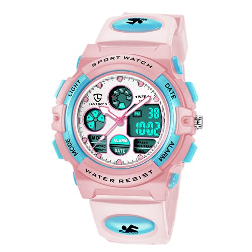 aswan watch Digitaluhr Kinder Mädchen Jungen mit Wecker,Stoppuhr,LED Licht,Datum-Sport Armbanduhr mit Silikonarmband von aswan watch