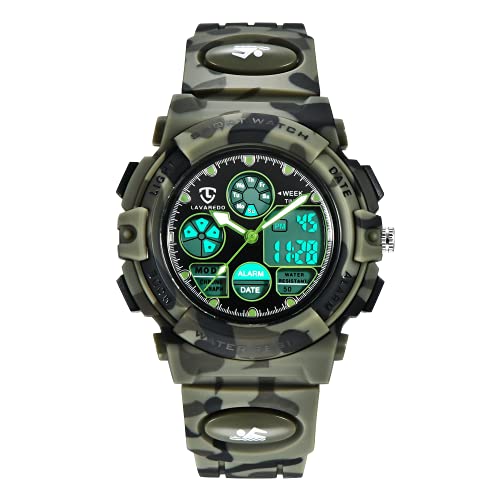 aswan watch Digitaluhr Kinder Mädchen Jungen mit Wecker,Stoppuhr,LED Licht,Datum-Sport Armbanduhr mit Silikonarmband von aswan watch