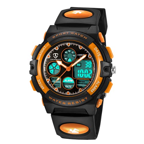 aswan watch Digitaluhr Kinder Mädchen Jungen mit Wecker,Stoppuhr,LED Licht,Datum-Sport Armbanduhr mit Silikonarmband von aswan watch