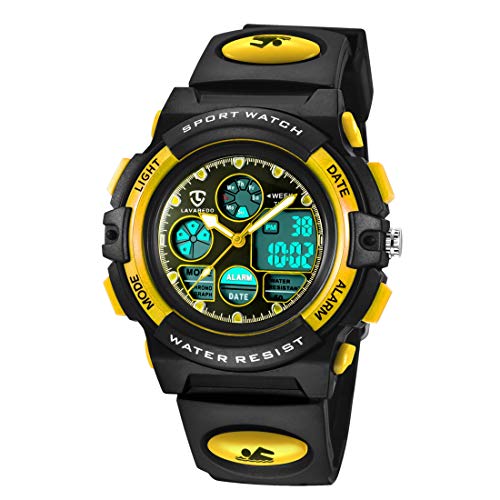 aswan watch Digitaluhr Kinder Mädchen Jungen mit Wecker,Stoppuhr,LED Licht,Datum-Sport Armbanduhr mit Silikonarmband von aswan watch