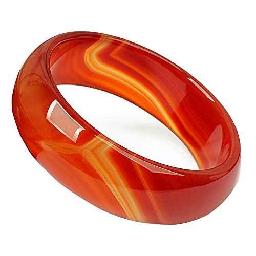 ASZHQUXIUAS Jade-Armreif mit Armbandbox, klassischer Retro-Armreif aus rotem Stein im chinesischen Stil for Teenager, natürlicher Schmuck for Geburtstag, 64–66 mm,(64) von ASZHQUXIUAS