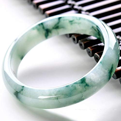 ASZHQUXIUAS Natürliche Jade Jade Armreifen, Damen Armbänder, Grüne Armbänder, Exquisite Mode Damen Armbänder,Jade-55-56mm,Jade-63(Jade_57) von ASZHQUXIUAS
