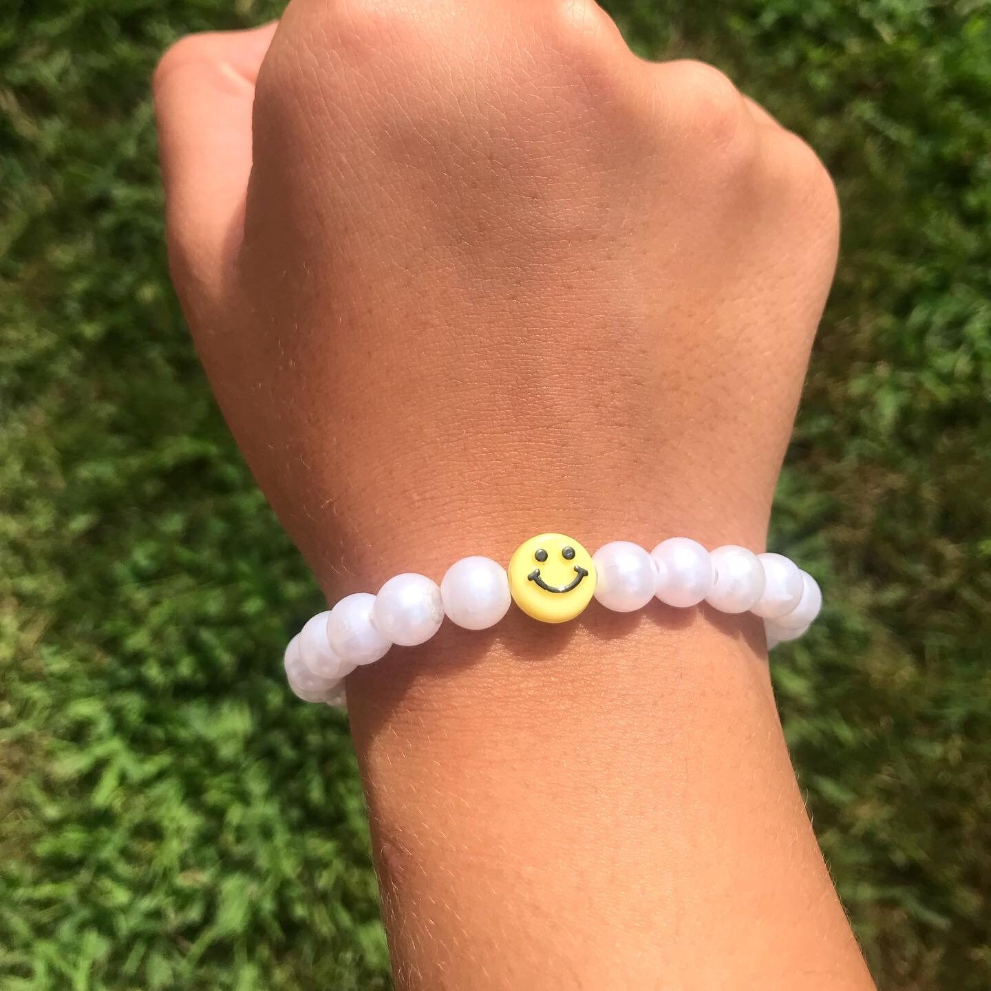 Perlen Smiley Armband Perlen Smiley Armband von ASbraceletsCrafts