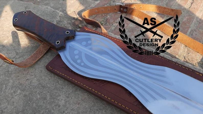 Individuell Angefertigtes Achilles-Schwert Replica 30'' Mit Lederscheide von AScutlerydesigns