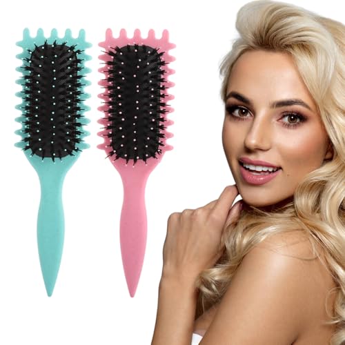 ASelected Lockige Haarbürste, Lockendefinierung, Borstenhaarbürste, Stylingbürste für Frauen und Mädchen, definiert Stylingbürste zum Entwirren, Formen und Definieren von Locken, Styling-Haarbürste, 2 von ASelected