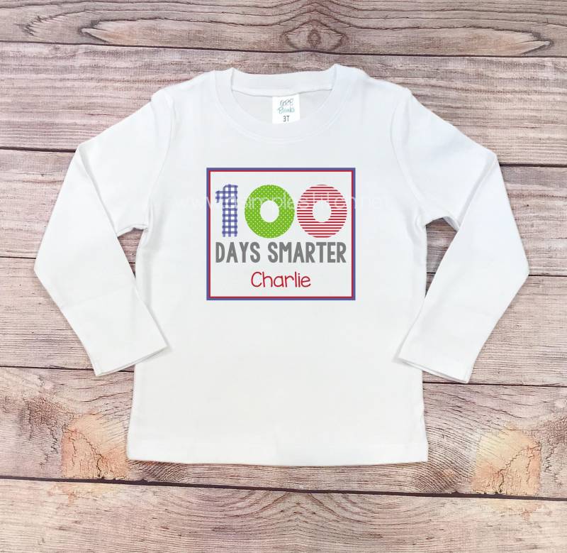 100 Tage Schule - Personalisiertes Kleinkind-Shirt von ASimpleStitch1