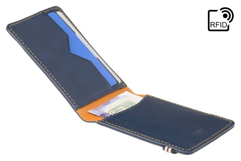 Handgefertigte Leder Mini Geldbörse Rfid Blocking Kartenhalter Handgefertigte Leder Mini Geldbörse Rfid Blocking Kartenhalter von ASlimLondon