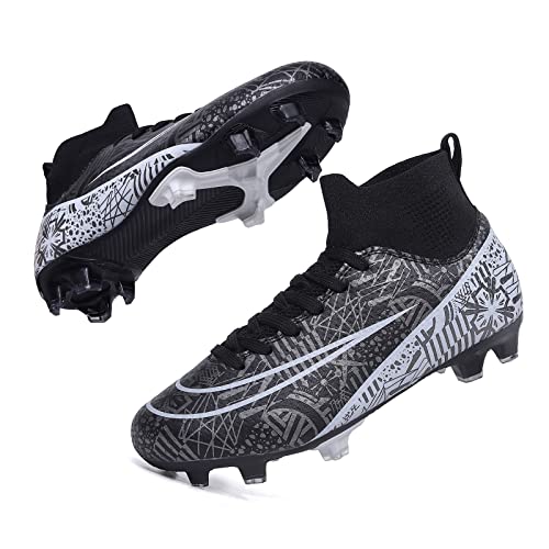 ASoftLand Fußballschuhe Herren Damen Fußball Stollen für Big Boy AG/FG, Blackag, 42 1/3 EU von ASoftLand