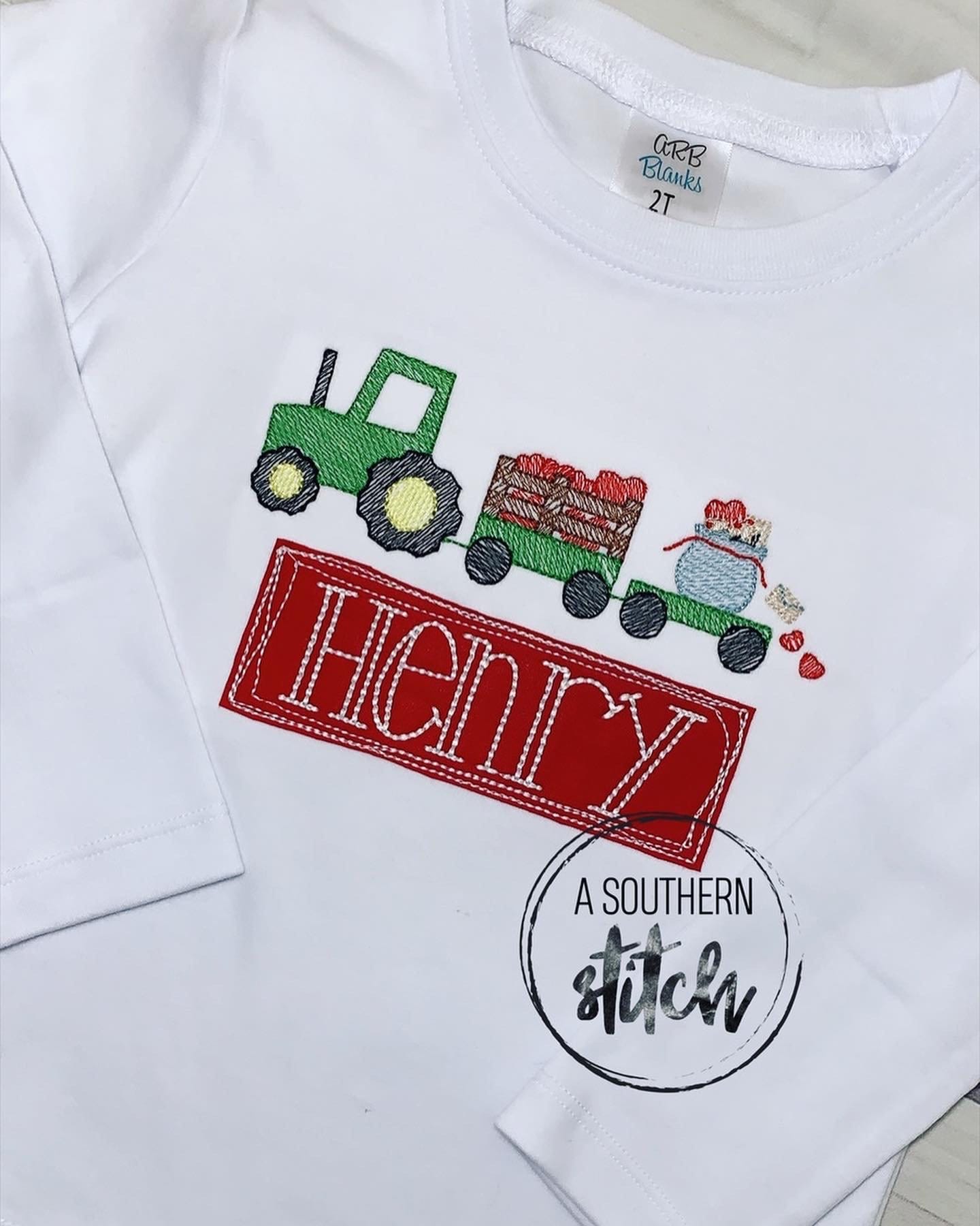 Traktor Skizze + Herzen | Jungen Valentinstag Shirt von ASouthernStitchMS