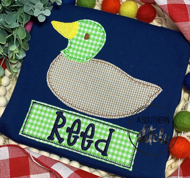 Vintage Mallard Ente Applikation | Junge Shirt Applikationen von ASouthernStitchMS