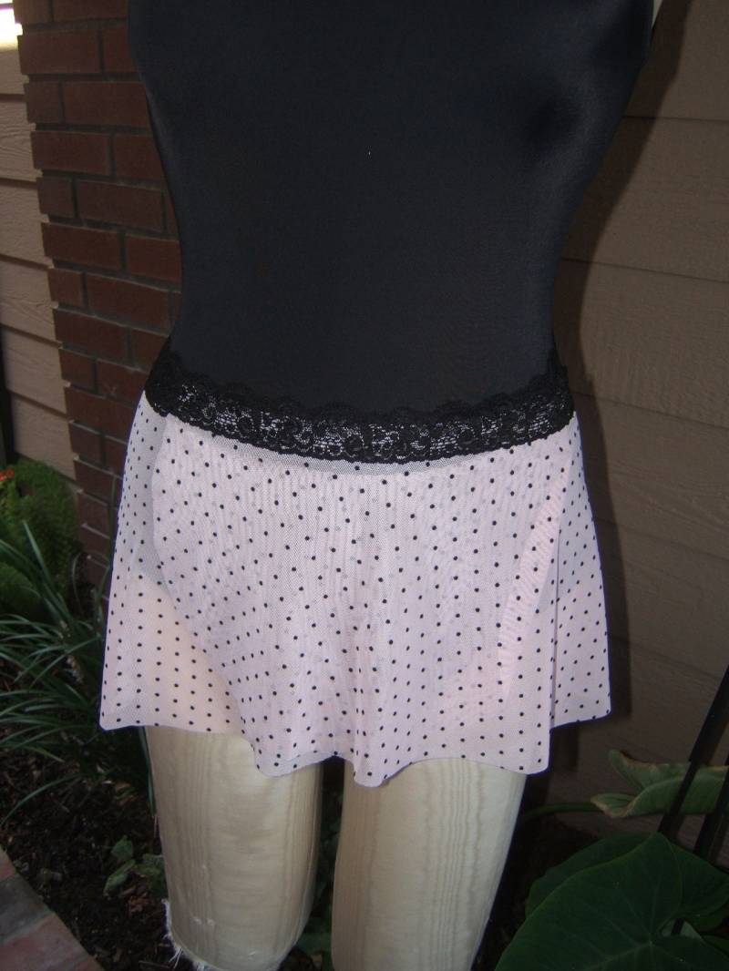 Tanz Ballett Wrap Rock in Rosa W/Kleine Polka Dot Schwarz von ASummersDream