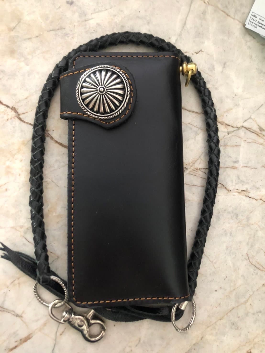 Kette Portemonnaie Handmade Leder Biker Walltet Herren Bifold Motorrad Jahrestag Geschenk Für Ihn Männer Papa von AT7777