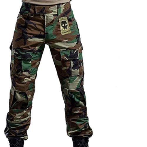 ATAIRSOFT Männer Kampfhose Armee Militärische Taktische Airsoft Paintball Schießen BDU Hose mit Knieschützern WL M von ATAIRSOFT